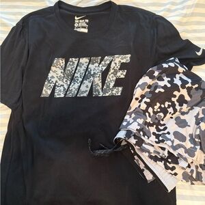 Nike Black and Gray Camo Set
